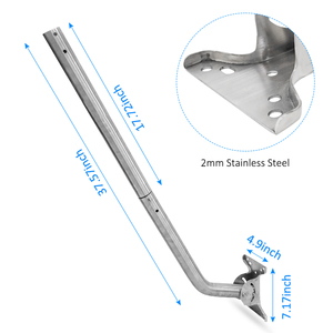 Jh-mech J hình dạng ăng-ten vệ tinh món ăn Wall Mount Bracket cực TV kỹ thuật số mặt đất ăng-ten trên không cực J cực ăng-ten - Product Image 6