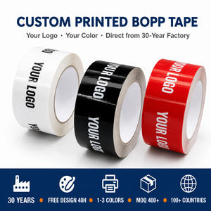 Custom Printed Packing Tape With Logo BOPP Carton Sealing Tape For Branding Shipping And Packaging