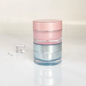 Conteneurs à double paroi populaires <span class=keywords><strong>de</strong></span> petite taille 10 ml 15 ml 30 ml en plastique acrylique noir brillant, <span class=keywords><strong>pot</strong></span> pour gel UV pour ongles, crème - Product Image 2