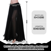 Jupe de danse orientale, jupe longue en mousseline de soie pour Halloween, jupe tribale, jupe de ballet