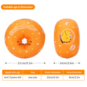 Brazaletes inflables de PVC para niños, diseño de dibujos animados, forma ovalada, flotadores de seguridad acuática - Product Image 5