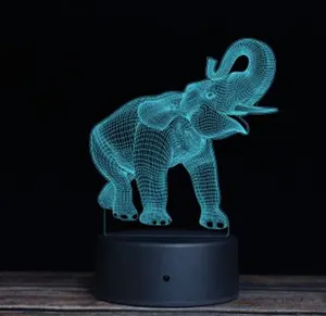 Mô Hình Sáng Tạo 3D Acrylic Illusion Ánh Sáng Ban Đêm 7 Màu Sắc Cảm Ứng Chuyển Đổi 3D Đèn Acrylic USB LED Đèn Đêm