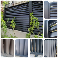 Clôture de jardin en aluminium à lames faciles à installer, résistante aux UV, écologique, à faible entretien, panneau de sécurité extérieur, design moderne, maison
