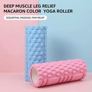 किंगसेन एवा योग कस्टम लोगो विरोधी पर्ची सतह गहरी स्ट्रेचिंग व्यायाम उपकरण फोम योग रोलर पोर्टेबल डिजाइन के साथ व्हील - Product Image 5