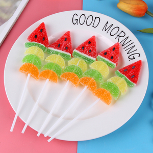 Snacks para Niños con Vitamina C, Brochetas <span class=keywords><strong>de</strong></span> Fruta, Dulces Suaves, Rodajas <span class=keywords><strong>de</strong></span> Sandía y Naranja, Paletas - Product Image 1