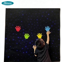 Équipement de salle sensorielle apaisante Snoezelen, tapis en fibre optique 120*120cm, tapis lumineux sensoriel LED pour centre de thérapie de l'autisme