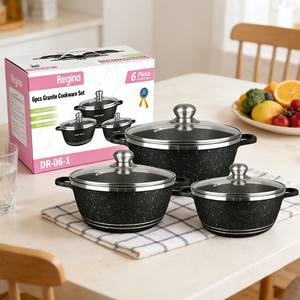 20 24 28 32 36 <strong>40</strong> 44CM Nonstick Granite Coating Ustensiles De Cuisine Panelas Black Aluminum <strong>Pots</strong> Big <strong>Pot</strong> Black Cookware Sets - Product Image 4