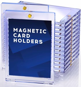 One Touch Luxury Zipper <b>Card</b> <b>Holder</b> 35pt for Clear Plastic Rigid Case for Trading <b>Cards</b> (2.5x3.5 Inches) - Product Image 1