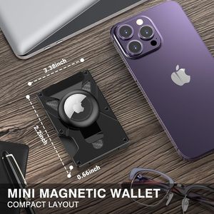 <span class=keywords><strong>Portafoglio</strong></span> Magnetico in Metallo per Carte e Telefono con <span class=keywords><strong>Clip</strong></span> Portasoldi per Apple AirTag, Set Regalo Aziendale, Regalo per Uomo - Product Image 5