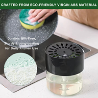 Torchon Liquide Automatique de Cuisine Éponge Brosse à Vaisselle Distributeur de Savon Manuel pour Salle de Bain