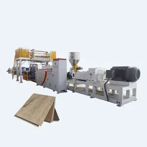 Plastic 110 220 PVC SPC LVT rigid vinyl floor tile plank production machine extrusion line