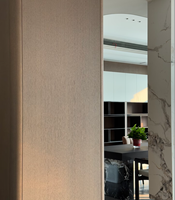 Panneau mural moderne de luxe, texture bois brun clair personnalisée, résistant à l'humidité, pour chambre, salle à manger, extérieur, décoration murale intégrée