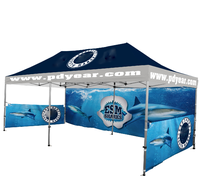 Tente de réception commerciale extérieure 10x10 10x20 personnalisée, automatique, pour salons professionnels et événements, en aluminium, ignifuge, avec publicité intégrée