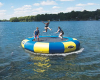 Vente en gros - Nouveauté : Parc aquatique gonflable commercial en PVC avec toboggan et zone de jeux aquatiques