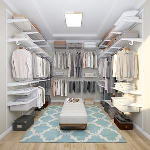 분리형 스틸 메시 선반 간편 조립 벽걸이형 금속 선반, 다용도 차고 거실 옷장 의류용 - Product Image 6