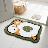 Tapis de bain moelleux et épais en microfibre tuftée, antidérapant, lavable en machine, vente en gros