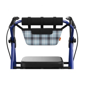 Senioren boodschappenkar met zitje, opvouwbaar, lichtgewicht, mobiliteitshulpmiddel, handkar, OEM groothandel Mateside - Product Image 3