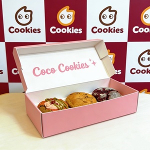 Scatola pieghevole gialla personalizzata sicura per alimenti stampa resistente OEM design scatola regalo per biscotti caffè prem - Product Image 5