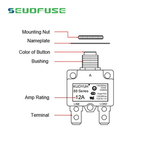 Kuoyuh 88 Loạt Bakelite Bảo Vệ Động Cơ Rơ Le Thu Nhỏ Nhỏ Của Nhãn Hiệu Thiết Lập Lại Nhiệt 3a-25a 250V Nhiệt Quá Tải Bảo Vệ - Product Image 6
