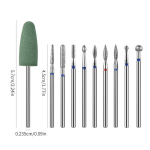 Brocas de Carburo de Tungsteno y Cerámica con Punta de Diamante para Uñas, Brocas Multitamaño para Remover Gel, para Manicura y Pedicura - Product Image 4