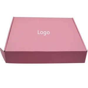 カスタムロゴ印刷硬質紙包装サブスクリプションメールボックス郵便ピンクピンクピンク配送段ボール段ボール箱