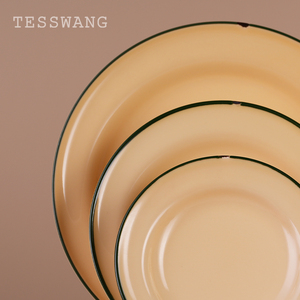 Sang trọng và đơn giản Châu Âu Tây Nhà hàng Bộ đồ ăn sáng tạo phẳng tấm gốm Bộ - Product Image 4