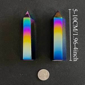 Torre de Cristal de Obsidiana Negra Pulida Estilo Bohemio al por Mayor para Decoración del Hogar Única y Regalos Festivos - Product Image 6