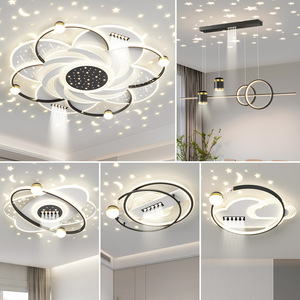 Lampes de plafond à LED modernes et atmosphériques, luminaire principal de luxe, montage en surface, télécommande 110v/220v 188W 2.4G, éclairage à intensité variable - Product Image 2