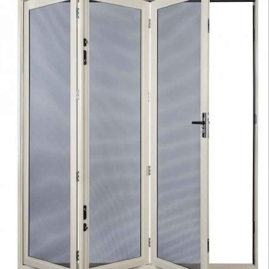 Alufront pintu lipat bi aluminium Rumah standar Australia dengan pintu lipat keamanan