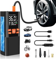 RIDEWISE Pompe à air numérique portable 6000mAh DC 12V avec affichage numérique, compresseur d'air sans fil 150PSI, mini gonfleur de pneus de voiture avec lumière LED