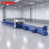 Machine de découpe laser à trois mandrins Leadhan, découpeuse laser à fibre pour tubes métalliques, profilés et tous types de tubes en acier avec certification CE