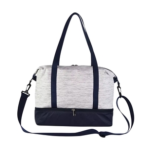 Unisex Gym <b>Duffel</b> <b>Bag</b> with Shoe Compartment Zipper Closure Adjustable Strap Gray Navy Blue 36-55L Travel <b>Bag</b> - Product Image 2
