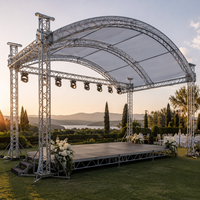 Arco de Aluminio con Diseño de Cúpula Curva para Exposiciones, Conciertos, Eventos, Bodas, Espectáculos de Iluminación