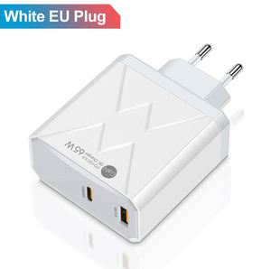 อะแดปเตอร์ชาร์จ 65W แกลเลียมไนไตรด์ รองรับ PD ชาร์จเร็ว QC3.0 2 พอร์ต ป้องกันไฟไหม้ สำหรับโทรศัพท์มือถือและแล็ปท็อป ขายส่ง - Product Image 2