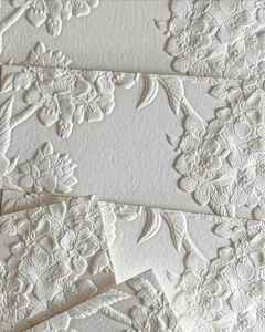 Invitaciones de Boda Ecológicas de Papel de Algodón, Tarjeta Vintage Hecha a Mano con Borde Desgarrado y Lámina Dorada, Invitación Personalizada para Boda - Product Image 3