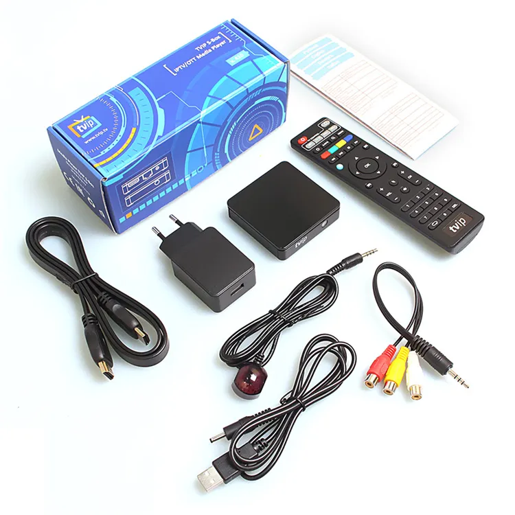 กล่อง IPTV 410 412 S805 1GB 8GB Quad Core Linux Android dual OS tvip S v.605 v.410 v.412ขายดีที่สุดสำหรับยุโรป