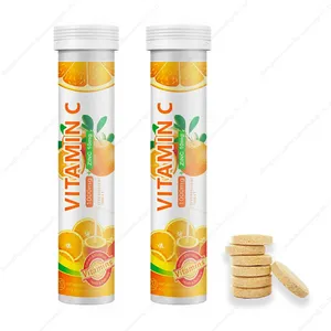 Produsen suplemen makanan Vitamin Effervescent Tablet dengan elektrolit Vitamin C 1000mg pil pemutih kulit 20 meja