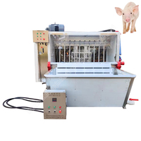 Machine à épiler les pattes de porc au gaz liquéfié, petite abattoir mobile pour porcs, conteneur mobile d'abattage de porcs