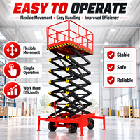 Plateforme élévatrice manuelle portable pour fermes, plateforme de levage mobile avec cage de sécurité pour l'entretien et la récolte
