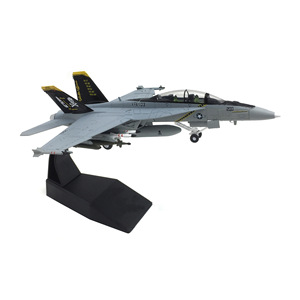 โมเดลเครื่องบินรบอเมริกัน F-18B สไตรค์ไฟท์เตอร์ ขนาด 1:100 ทำจากโลหะผสม บรรจุในกล่องสี - Product Image 1