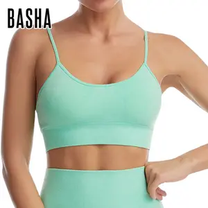 BASHA sports Workout Fitness-BH Hochfeste, stoß dämpfende Sport unterwäsche unterstützt verstellbare Rücken gurte