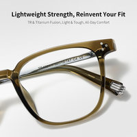 Lunettes anti-lumière bleue en alliage de titane avec motifs imprimés