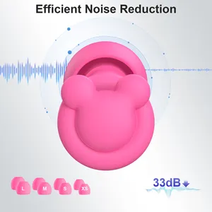 Cartoon Style Noise-Cancelling Earplug Reduction Silicone Earplugs With Case And Logo Hearing Protection Ear Plug For Sleeping