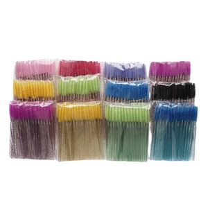 Brosse à sourcils en nylon jetable à manche en cristal, peigne à cils, mini applicateur de maquillage pour la beauté des ongles et usage cosmétique - Product Image 4