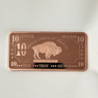 Barre de cuivre fin de 10 oz .999, design d'éléments chimiques, cuivre
