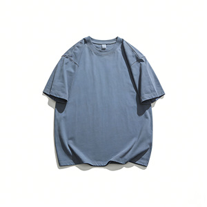 Camiseta de Manga Corta para Hombre, 100% Algodón Grueso, Impresión Serigráfica, Logotipo Personalizado, Talla Grande, Transpirable, Venta al Por Mayor - Product Image 3