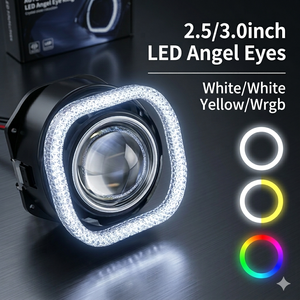 Kit Universal de Anillos de <span class=keywords><strong>Halo</strong></span> LED RGB de Cristal 5D de 2.5" y 3" para Faros Delanteros de Automóviles Lexus, Audi y Toyota, con Control por Aplicación - Product Image 1