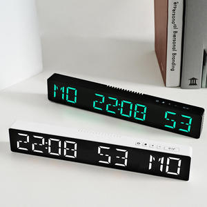 Réveil intelligent à LED personnalisé, multifonctionnel, avec Bluetooth, <span class=keywords><strong>horloge</strong></span> numérique de bureau intelligente pour la maison - Product Image 1