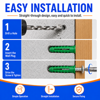 Chevilles murales en plastique robustes anti-rotation de 30 cm et 35 cm pour l'installation de cadres de portes et de fenêtres
