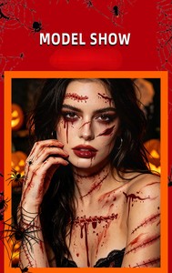 Tatouages temporaires imperméables pour Halloween, autocollants qui brillent dans le noir pour les fêtes - Product Image 6